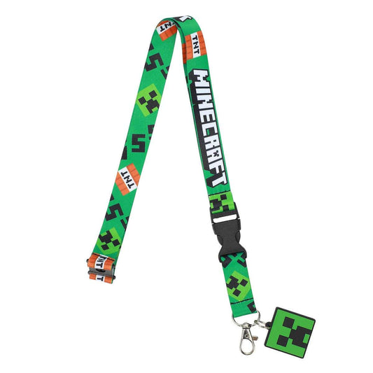 Bioworld Merchandising Minecraft Lanyard With Rubber Creeper Face Charm LAU65PFMNCPP00