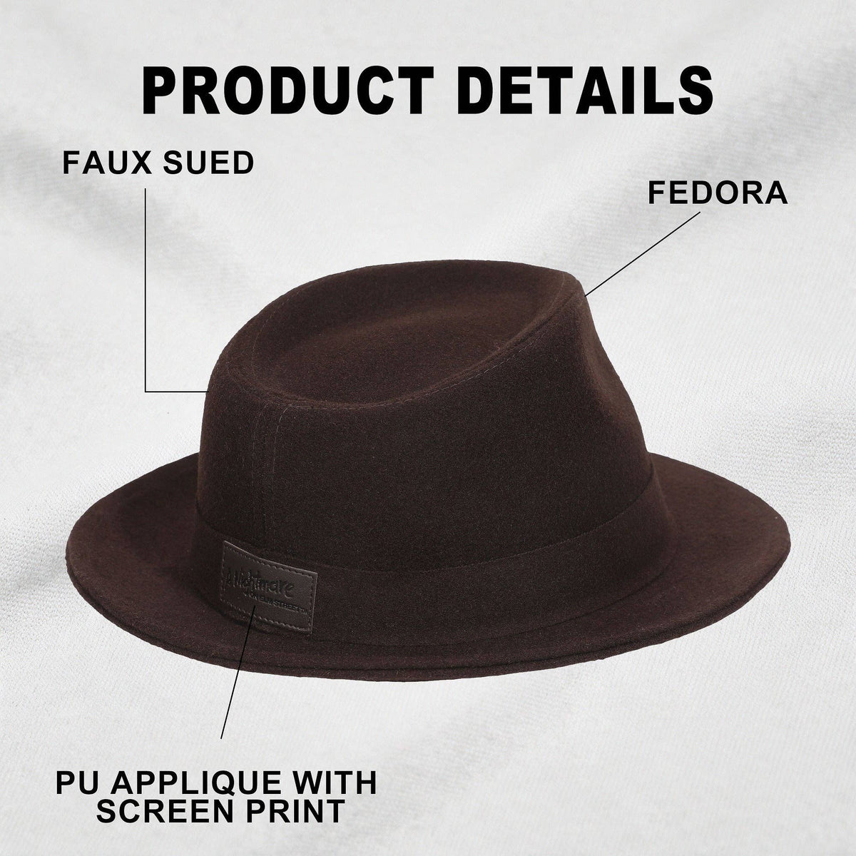 Bioworld Merchandising Nightmare On Elm Street Freddy Krueger Faux Suede Fedora FEMBBPCNOEPP00 One Size