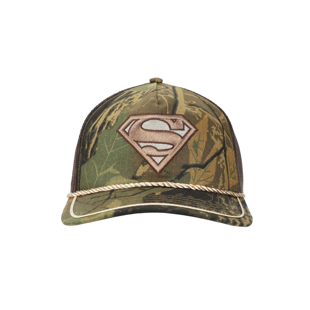 Bioworld Merchandising Superman Embroidered Logo Adult Camouflage Retro Trucker Hat SBM7BENSPMPP00