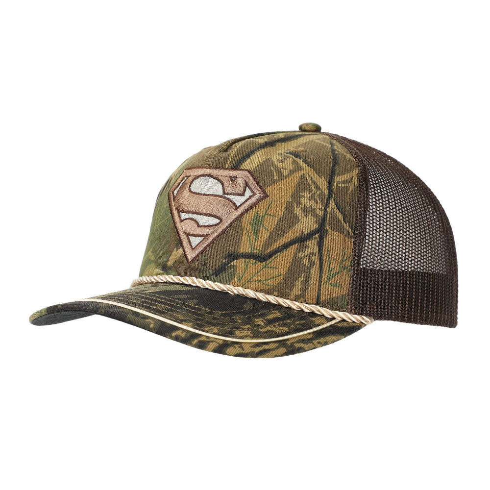 Bioworld Merchandising Superman Embroidered Logo Adult Camouflage Retro Trucker Hat SBM7BENSPMPP00