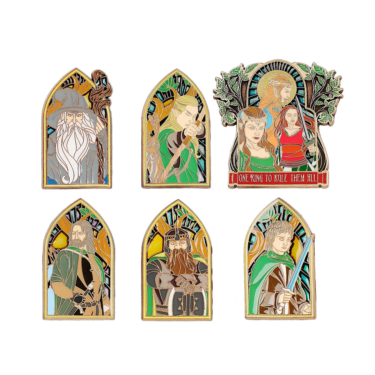 BioWorld pin Lord of the Rings Stained Glass Mistery Lapel Pin LPUANLBLORPP00