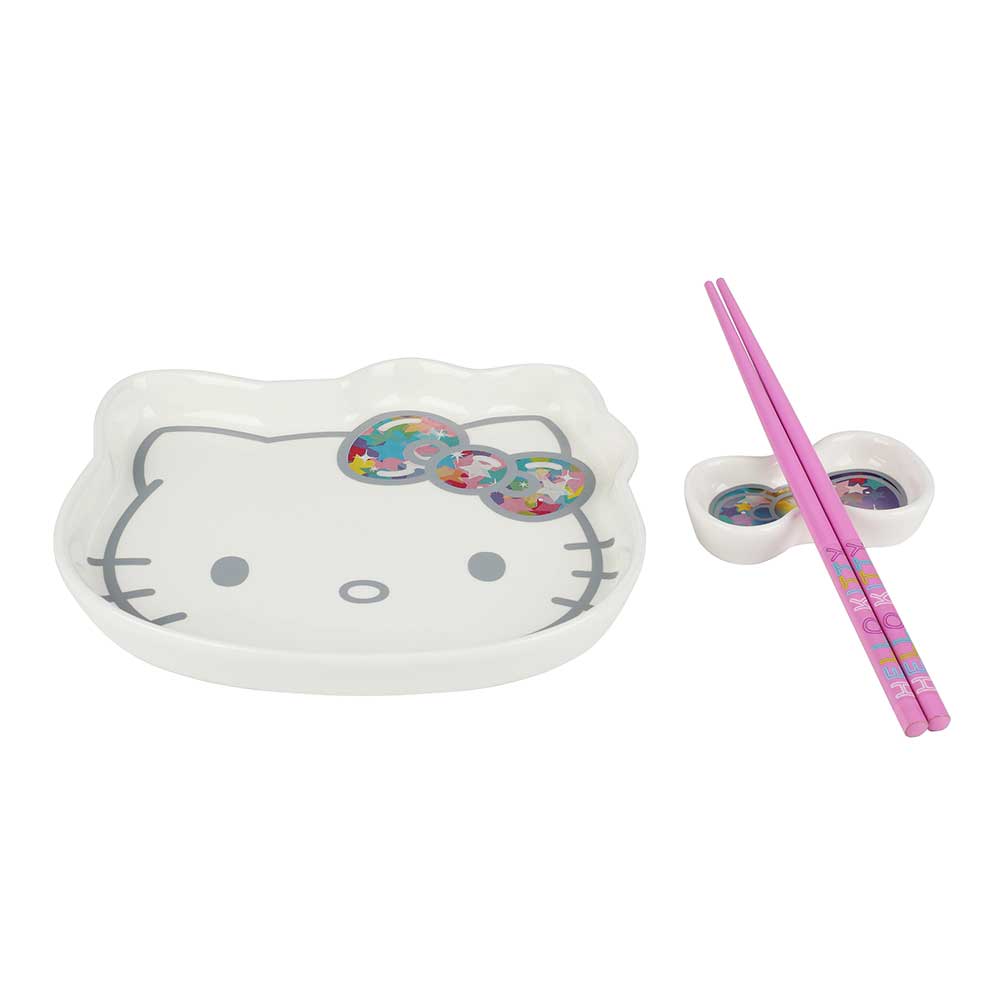 BioWorld Plate Hello Kitty Shaped Ceramic Sushi Plate Set VKA5X14HKCVI00