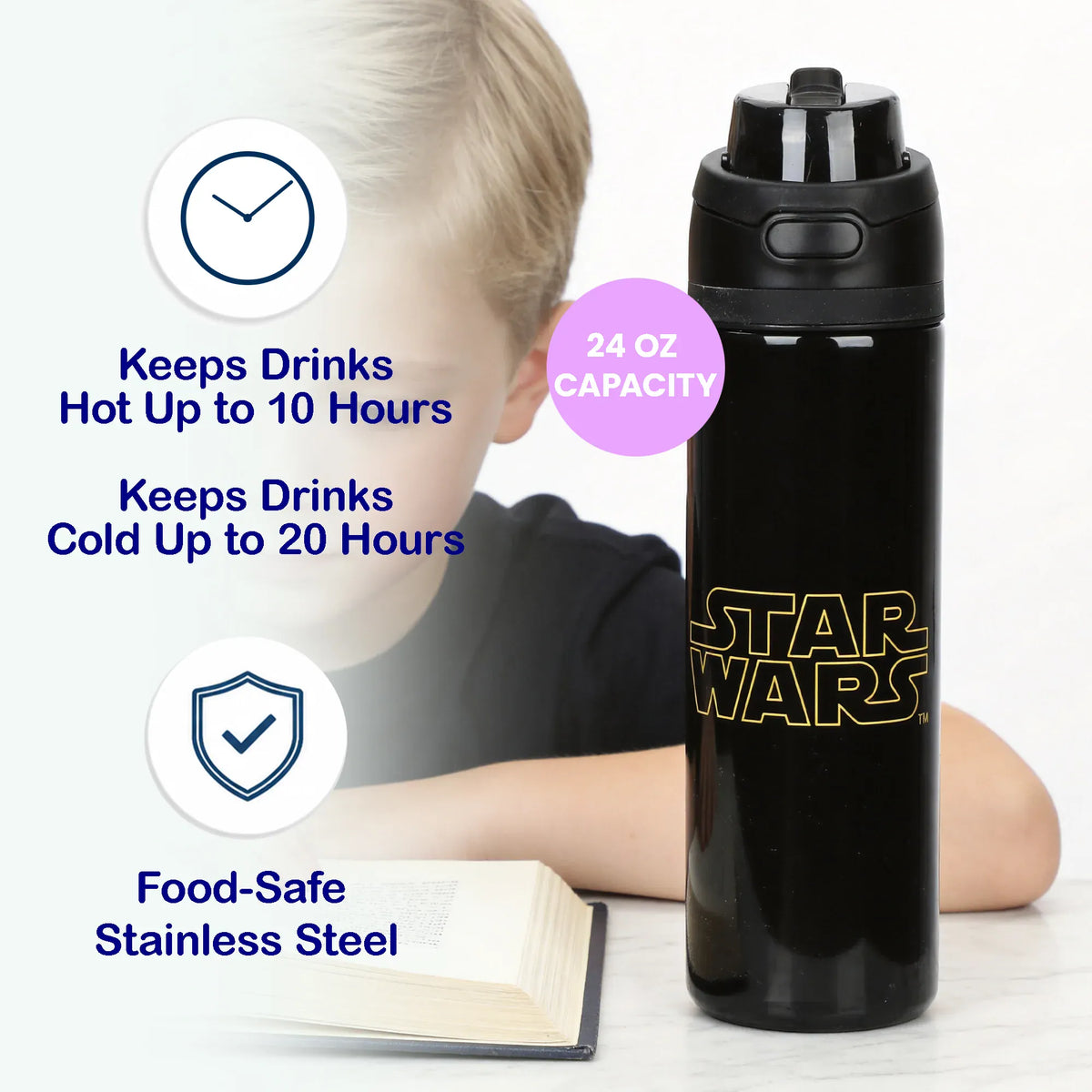 BioWorld Tumbler Star Wars Episode IV 24oz Stainless Steel Water Bottle WAUAQLFSTWPP00