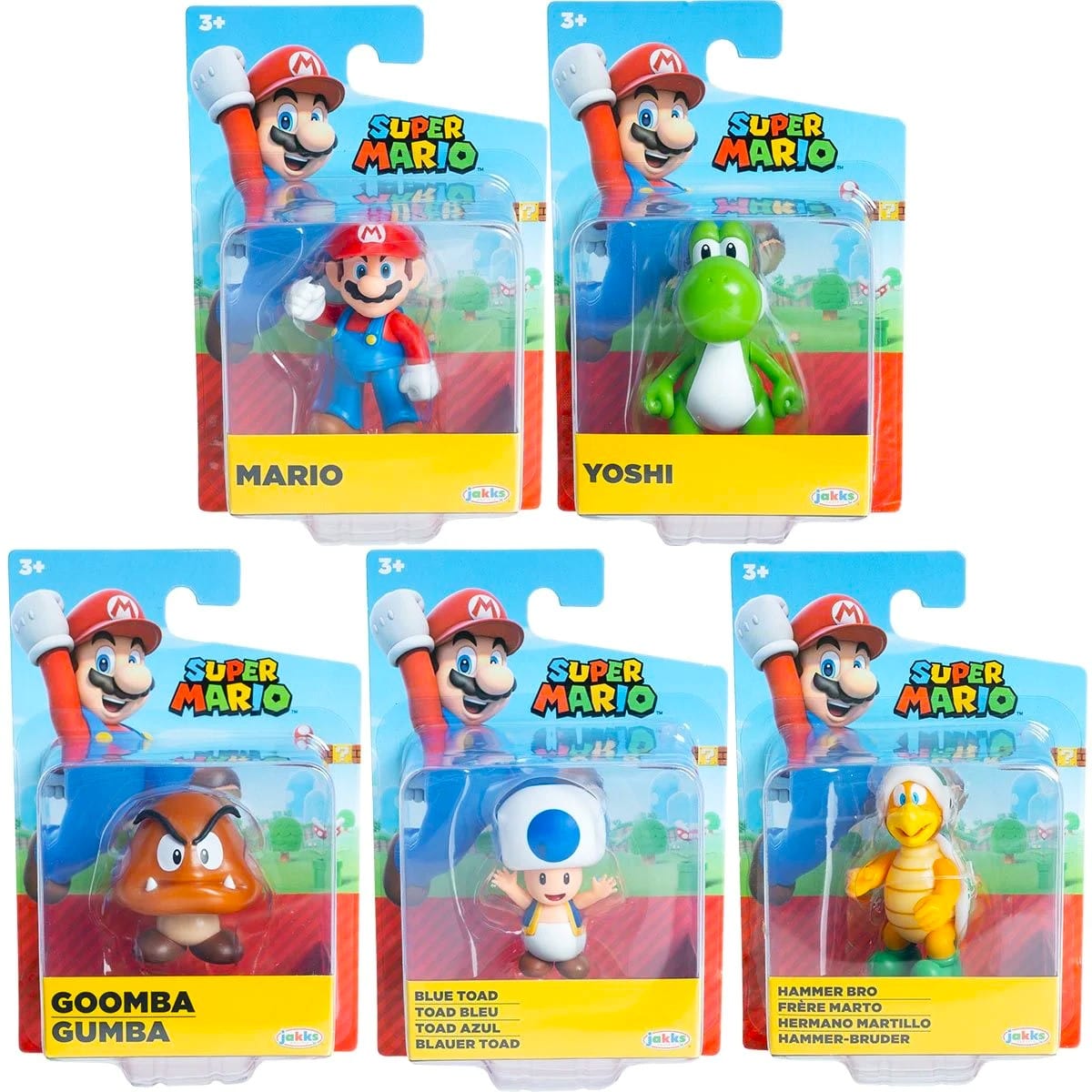 Jakks Pacific World of Nintendo Super Mario Bros. 2.5 Inch Mini Figures ...