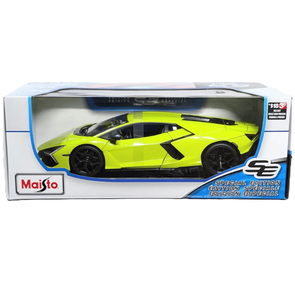 Maisto Diecast Car Maisto Special Edition 1:18 Scale Diecast Car - Lamborghini Models MAC46629LRV-SB Revuelto Verde - Stock Base