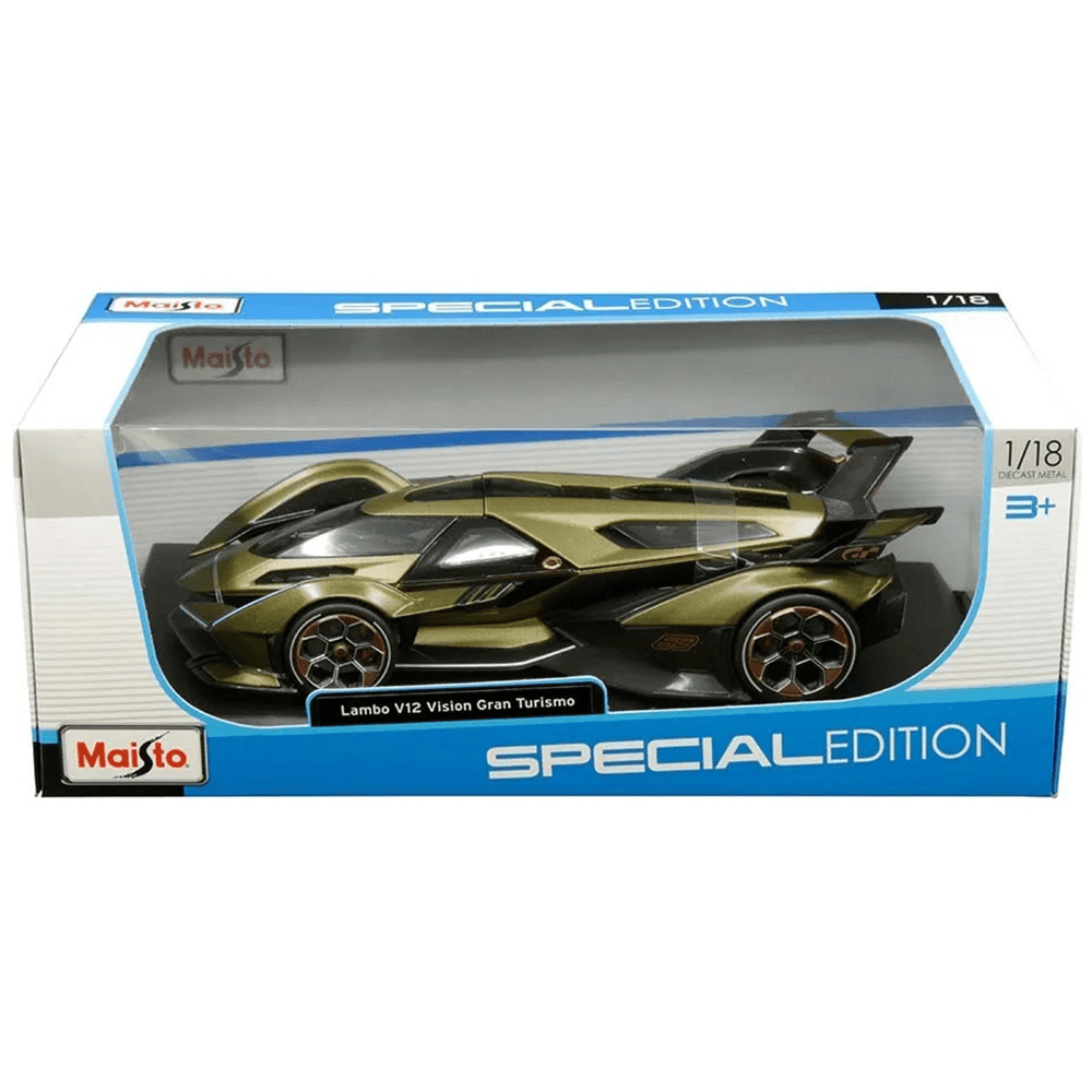 Maisto Diecast Car Maisto Special Edition 1:18 Scale Diecast Car - Lamborghini Models MAC46629VGTV-SB Vision Gran Turismo V12 Verde - Stock Base