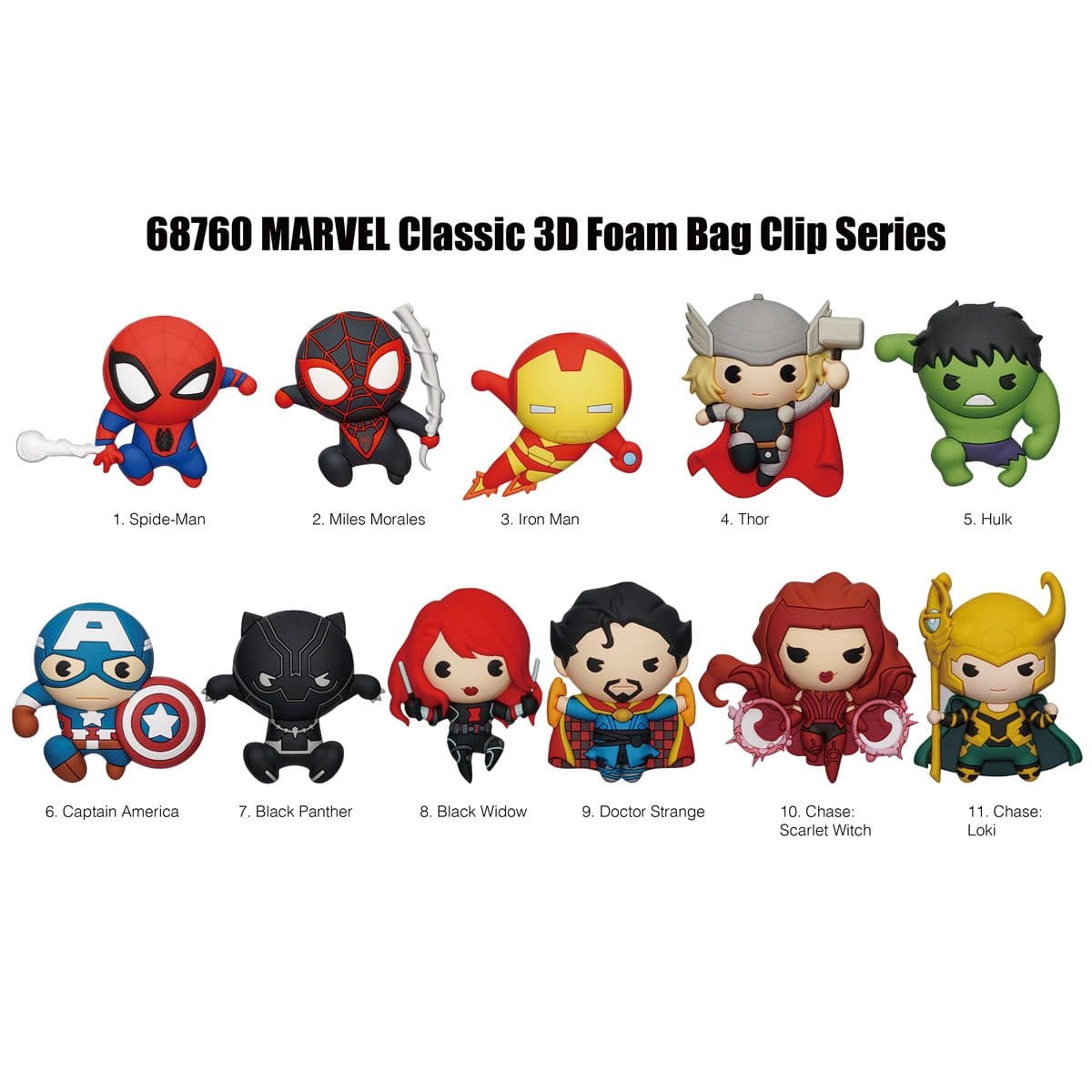 Monogram Keychain Marvel The Avengers Collectible 3D Figure Bag Clip MG68760