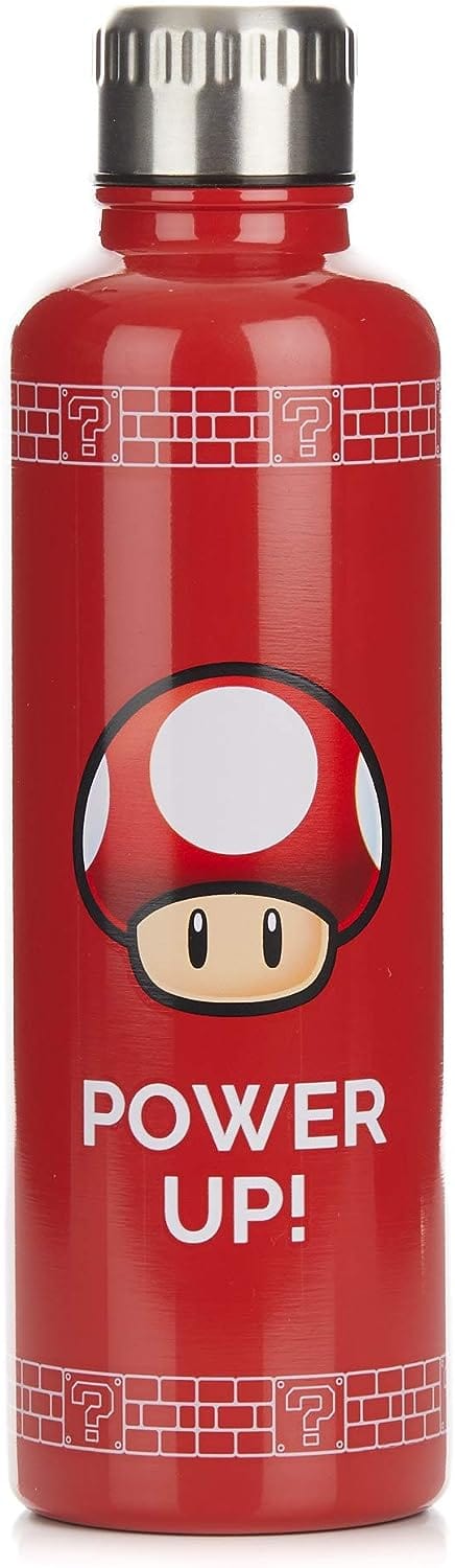 Super Mario Bros Red Plastic Water Bottle