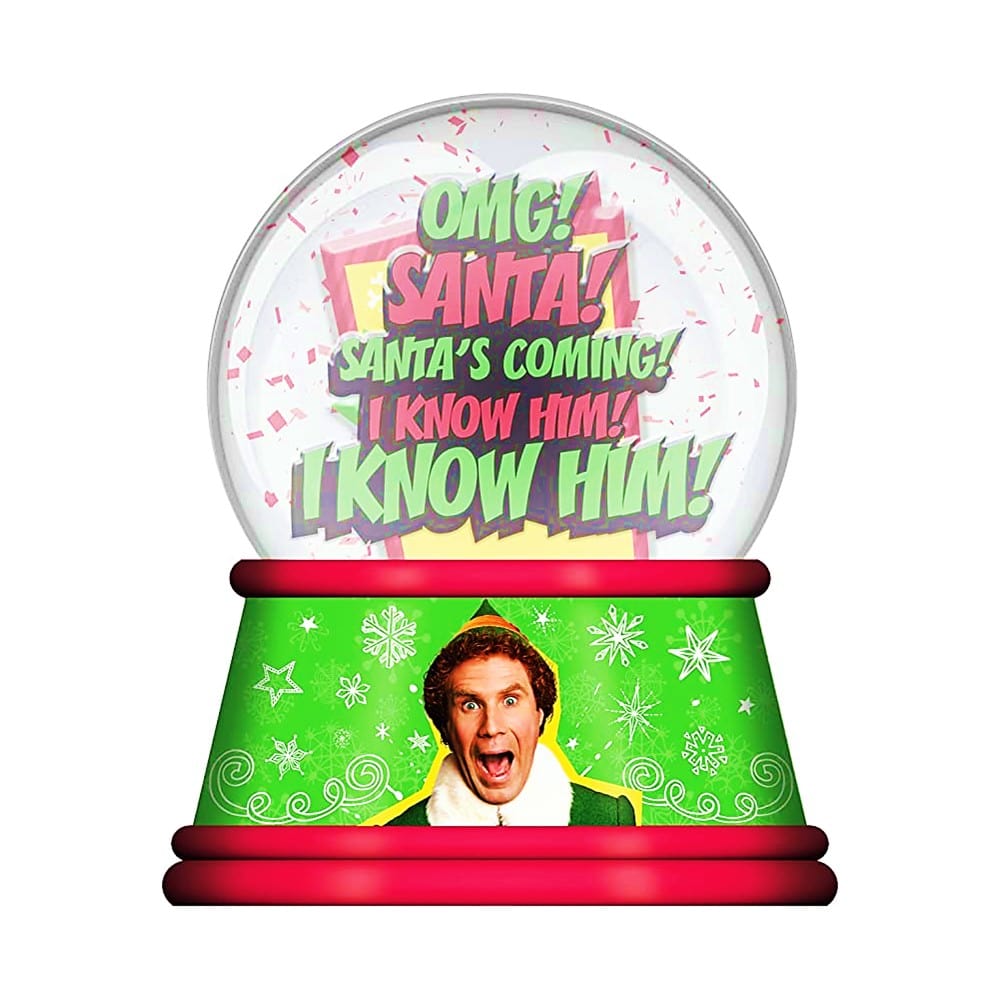 Silver Buffalo Snow Globe The Elf OMG Santa I know Him Snow Globe 100mm WBM608DM