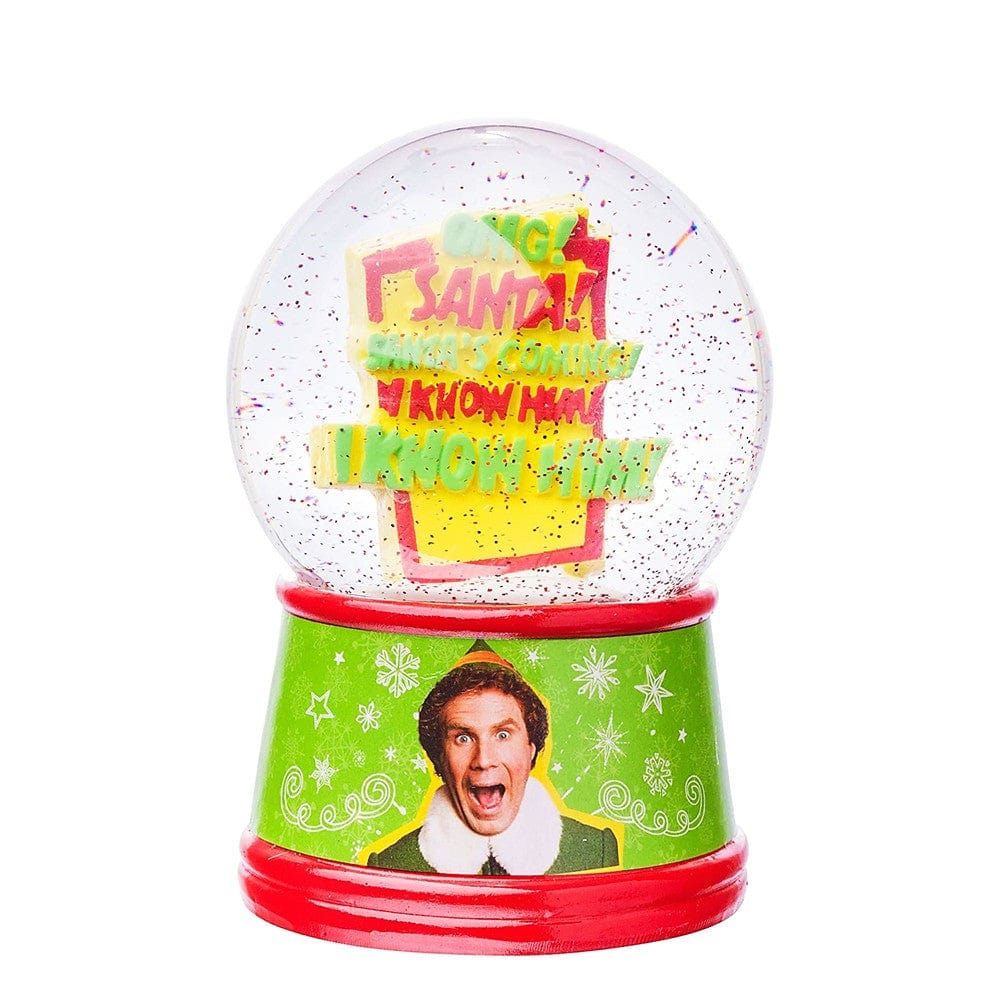 Silver Buffalo Snow Globe The Elf OMG Santa I know Him Snow Globe 100mm WBM608DM