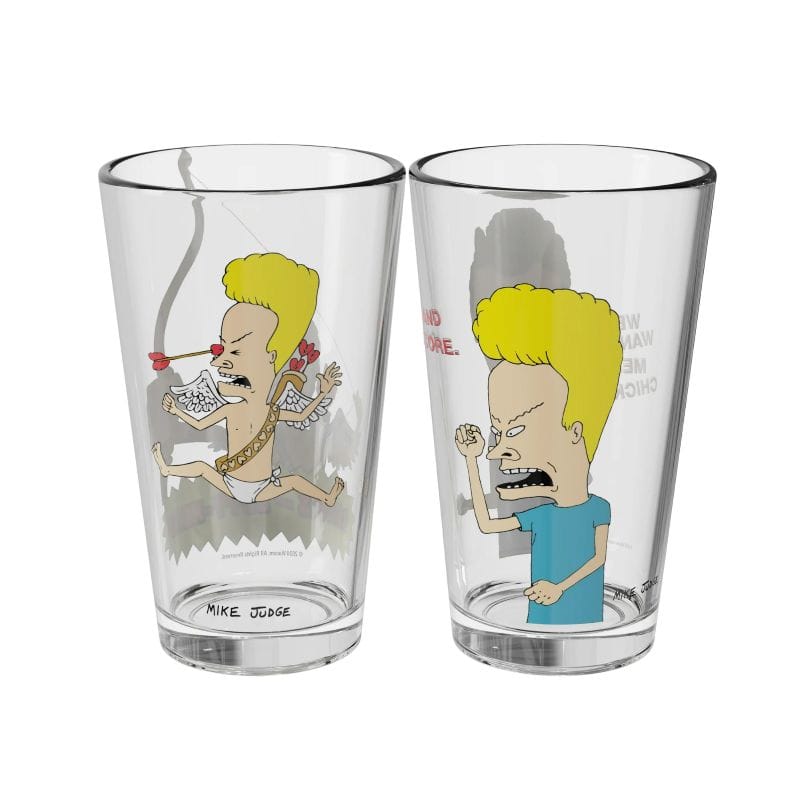 Zak! Designs Pint Glass Beavis and Butthead Glassware Set ZKBB21823