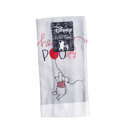 Disney Kitchen | Disney Winnie The Pooh Kitchen Towels 2 Pack | Color: Gray/Red | Size: Os | Dobbysclothes's Closet