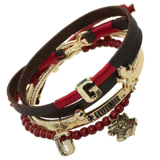 Bioworld Harry Potter Hogwarts Gryffindor Bracelet Set
