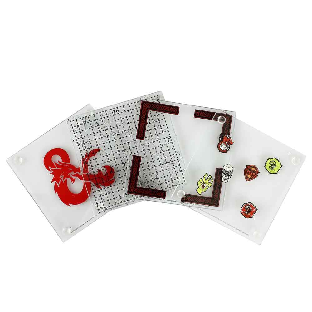 Bioworld Dungeons & Dragons Stacking Glass Coasters 4-pack