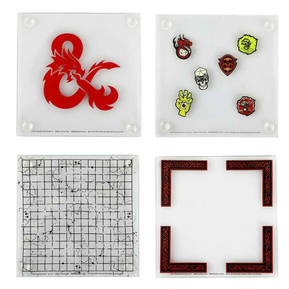 Bioworld Dungeons & Dragons Stacking Glass Coasters 4-pack