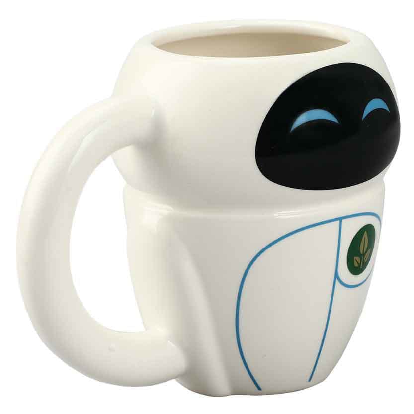 Bioworld Mug Disney Pixar Wall-E & Eve 3D Ceramic Mug Set In Box