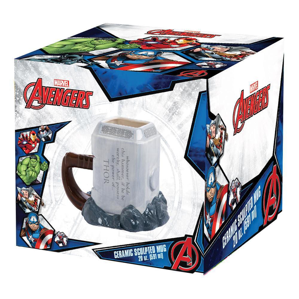 Bioworld Mug Marvel Thor Mjolnir 3D Ceramic Mug In Box