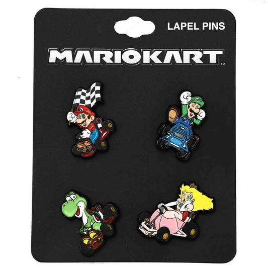 Bioworld Nintendo Super Mario Classic MarioKart Enamel Pins Set