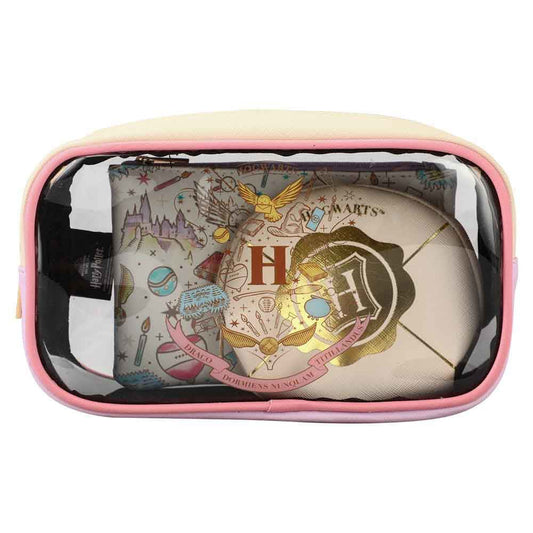 Bioworld Pouch Harry Potter Hogwarts 3pc Travel Cosmetic Bag UPF16VAHPTPP00