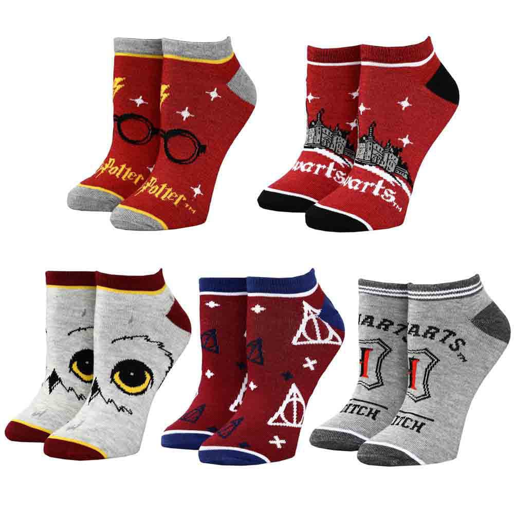 BioWorld Socks Harry Potter Hogwarts Ankle Socks 5pk ASF09L6HPTPP00