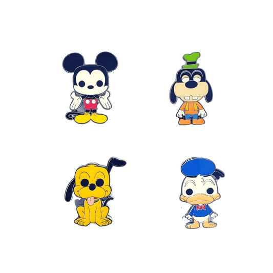 Disney Mickey and Friends Enamel Pins 4-pack