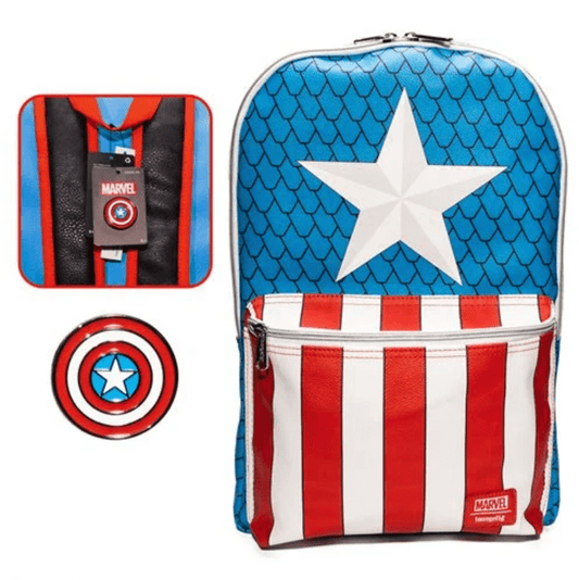 Marvel Captain America Loungefly Backpack & Pin