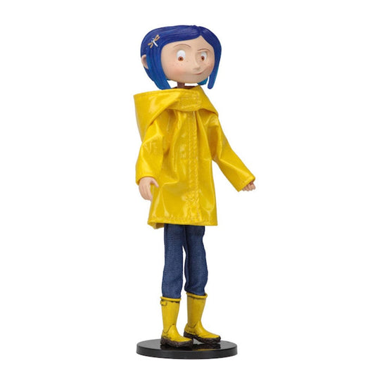 NECA Action Figure Laika Coraline 7" Bendy Doll In Yellow Raincoat 966N061920