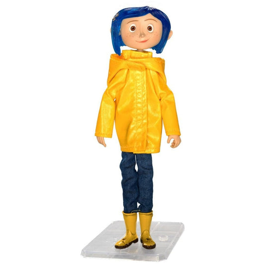 NECA Action Figure Laika Coraline 8" Articulated Action Figure In Yellow Raincoat 966N122220