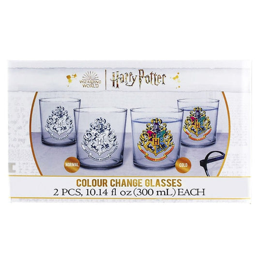 Paladone Pint Glass Harry Potter Hogwarts Color Change Glass Set WG5592HP