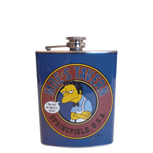 Silver Buffalo Flask Matt Groening The Simpsons Stainless Steel Flask 7oz SIM3389D