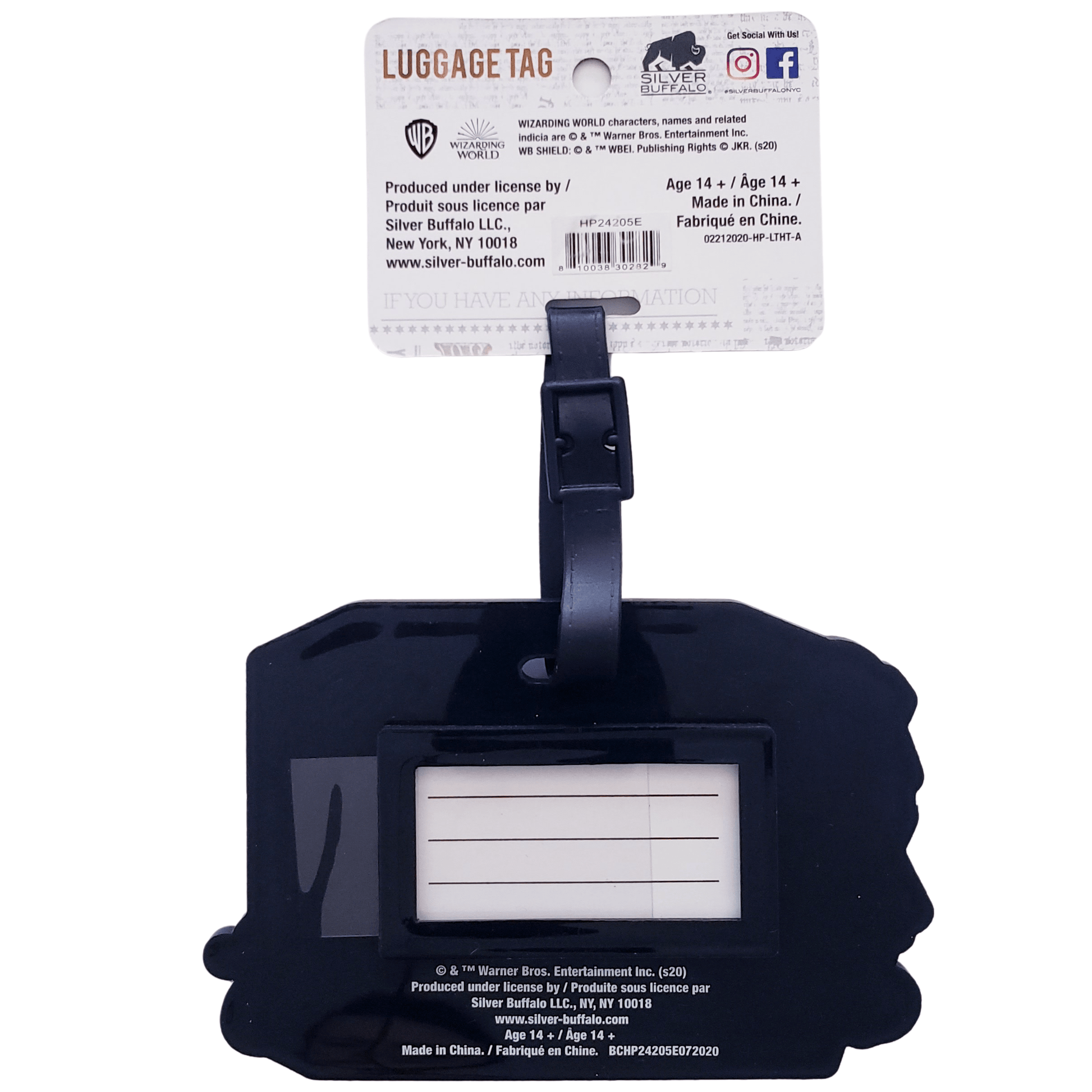 Wizarding World Harry Potter Hogwarts Rubber Luggage Tag