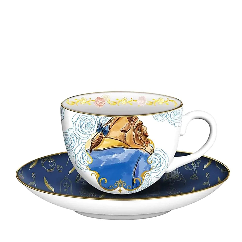 Disney Beauty & The Beast Bone Chine Teacup & Saucer Set