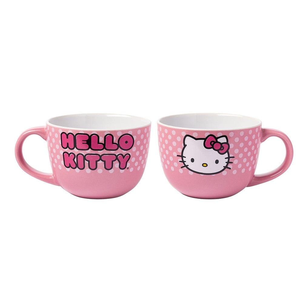 Silver Buffalo Mug Sanrio Hello Kitty Ceramic Soup Mug 24oz KTY40233 Polka Dot