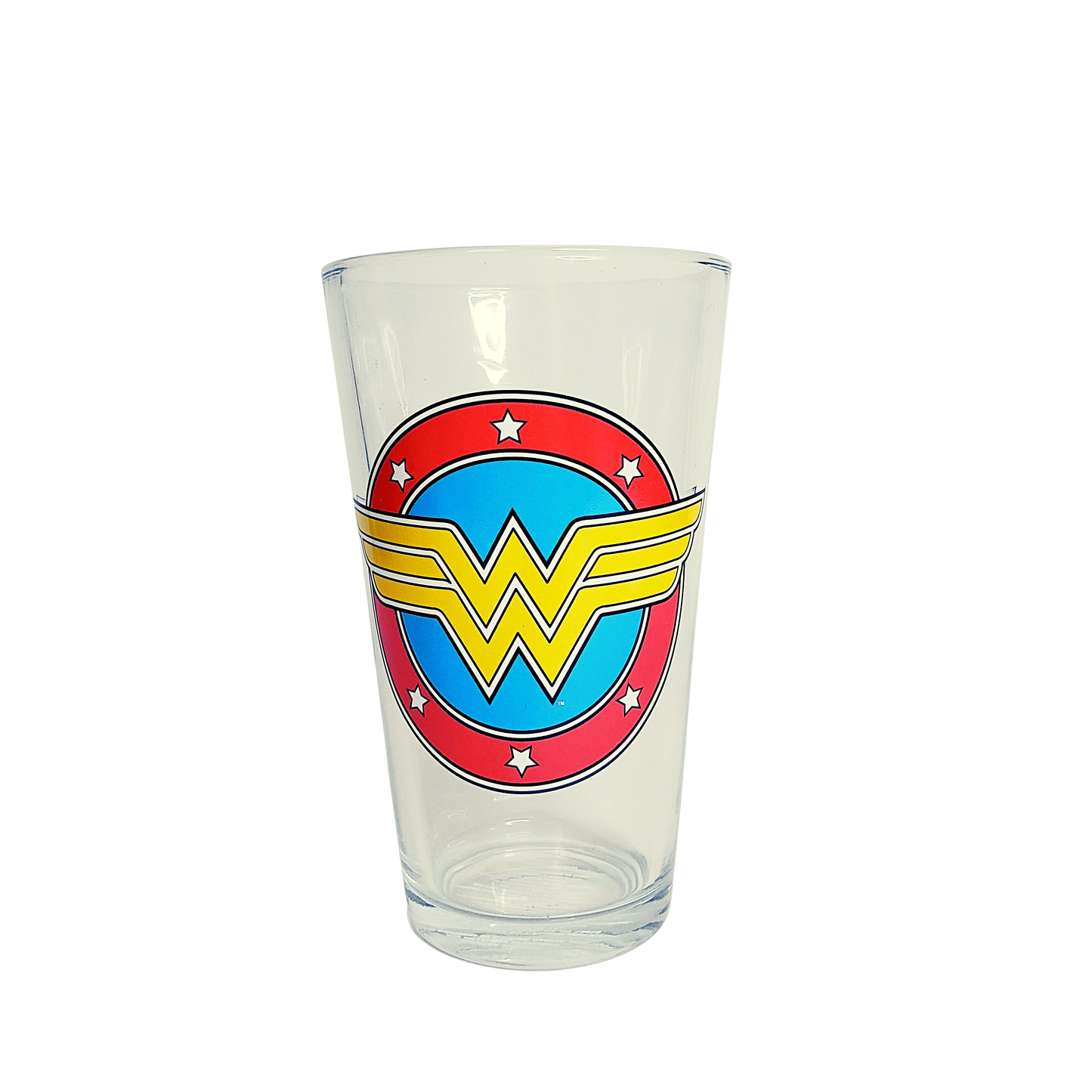 Silver Buffalo Pint Glass DC Comics Wonder Woman Pint Glass 16oz WW111666B Insignia