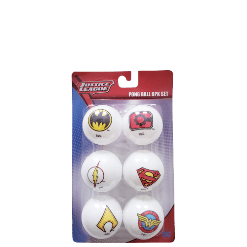 Silver Buffalo Pong Balls DC Comics Justice League Pong Ball Set DC12395H