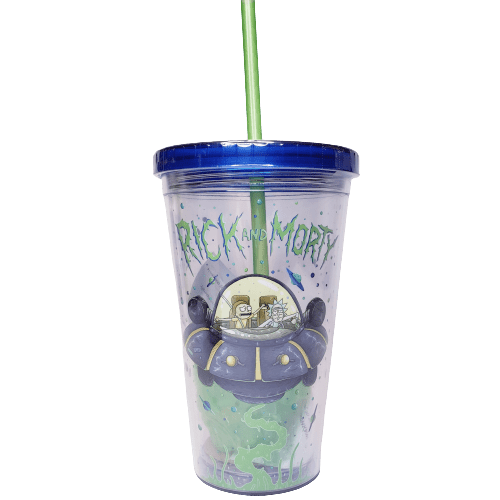 Silver Buffalo Tumbler Adult Swim Rick And Morty Tumbler With Reusable Ice Cubes 16oz RM120281