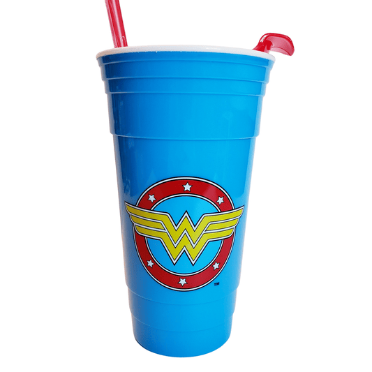 DC Comics Wonder Woman Travel Tumbler With Straw 32oz 
