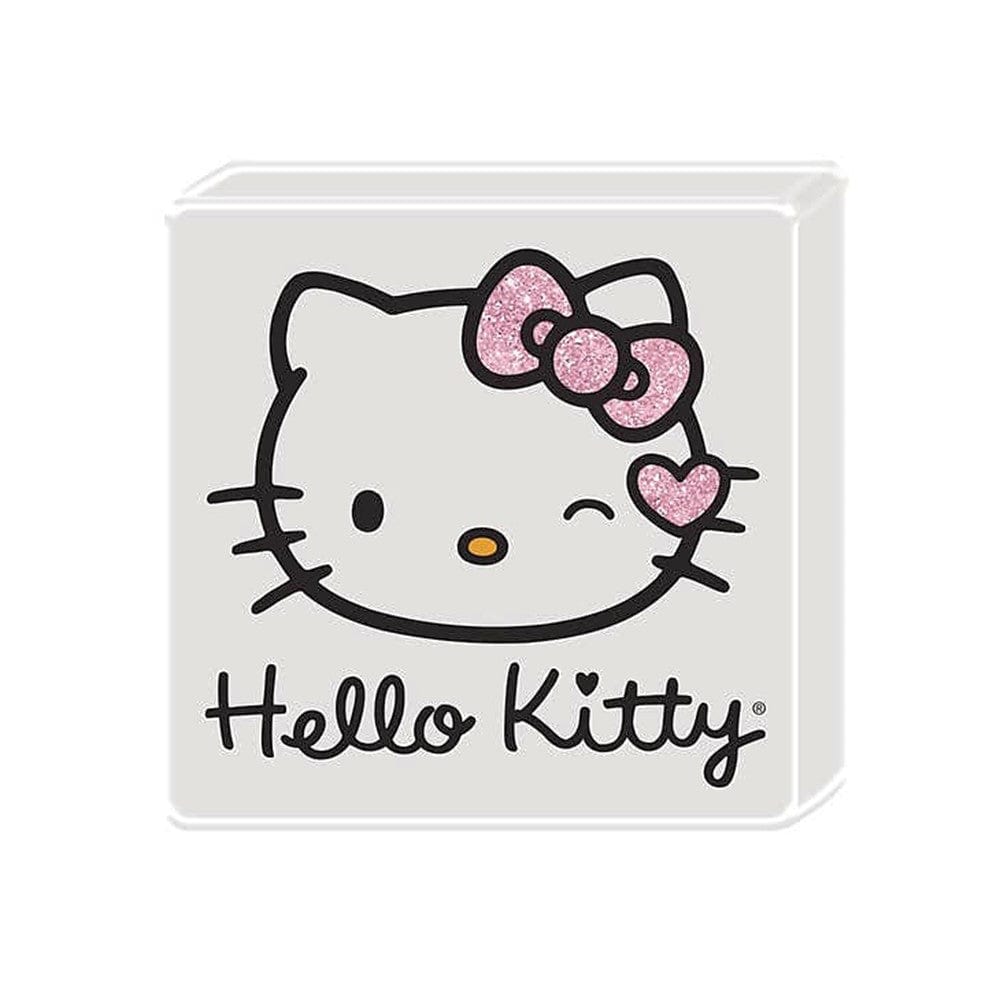 Silver Buffalo Wall Art Hello Kitty Glitter Bow Ceramic Box Sign KTY752RBG