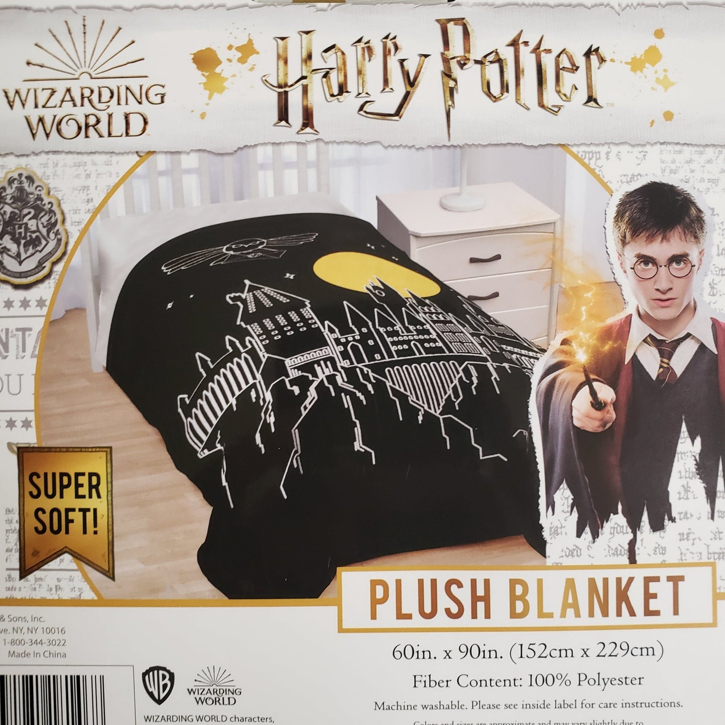 Wizarding World Blanket Wizarding World Harry Potter Hogwarts Plush Blanket 60x90 20L038988-B